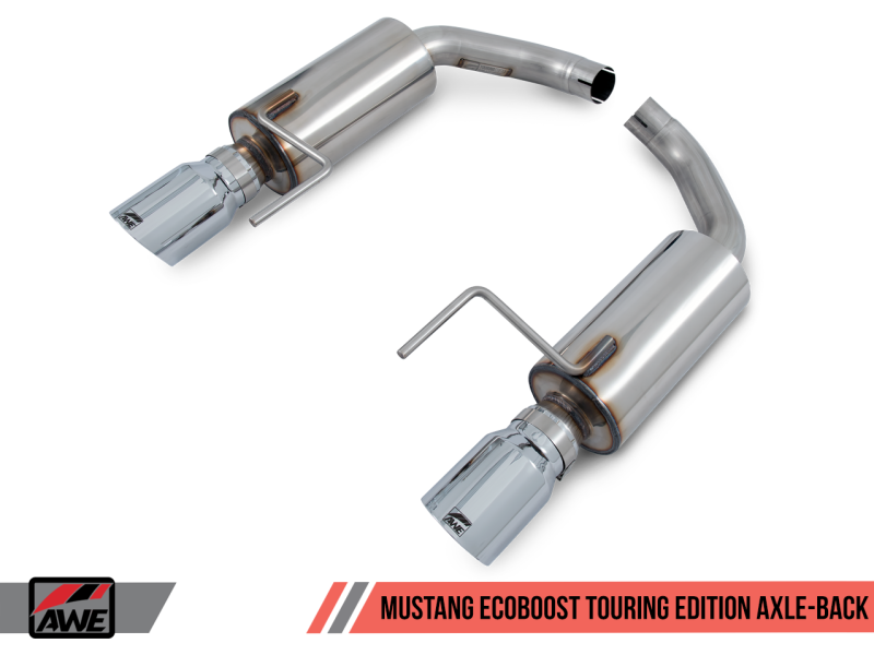 15-23 Ford Mustang V6 2.3L EB AWE Tuning 3015-33086 S550 Axle-back Exhaust - Touring Edition (Diamond Black Tips)