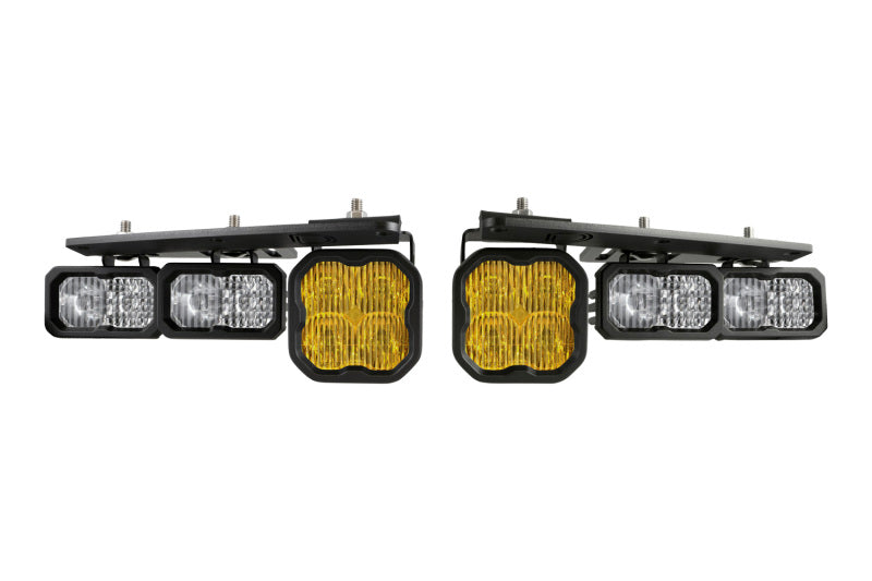 21-23 Ford Bronco Diode Dynamics DD7179 Stage Series Fog Pocket Kit - Yellow Sport