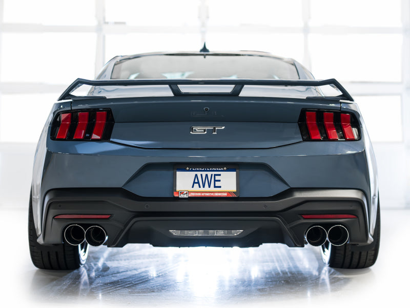 2024 Ford Mustang GT Fastback S650 RWD AWE 3025-42650 SwitchPath Exhaust - Quad Chrome Silver Tips