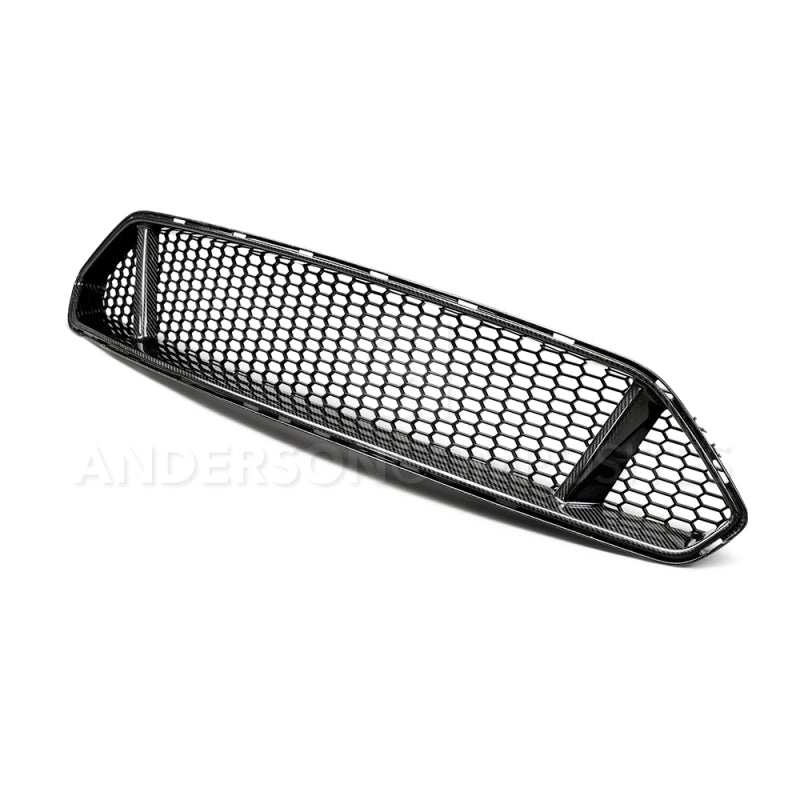 18-23 Ford Mustang Anderson Composites AC-FG18FDMU-GT Carbon Fiber Upper Grille