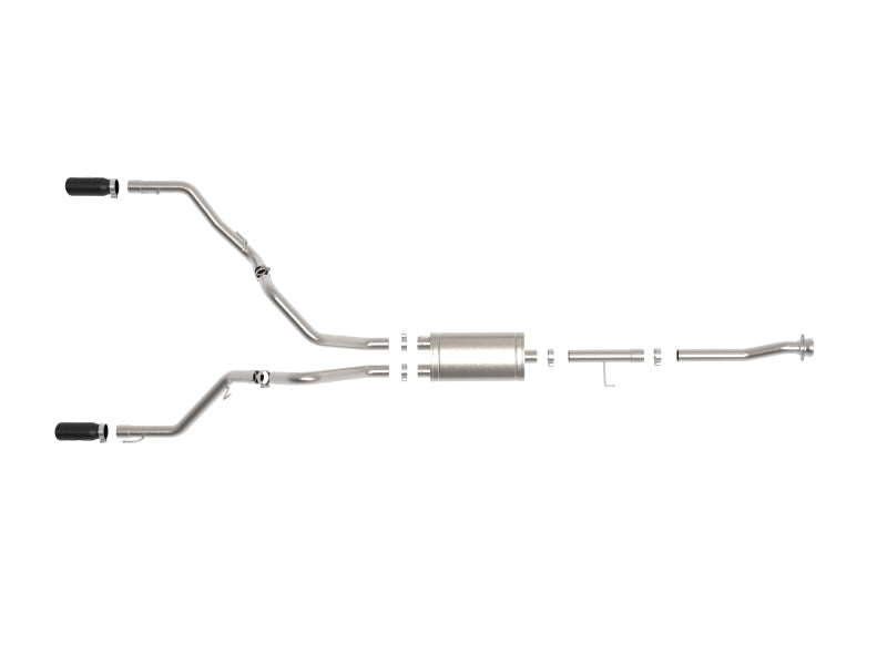 21-25 Ford F-150 V6 2.7L(tt)/3.5L(tt)/V8 5.0L aFe 49-33127-B Vulcan 3in 304 SS Cat-Back Exhaust w/ Black Tips