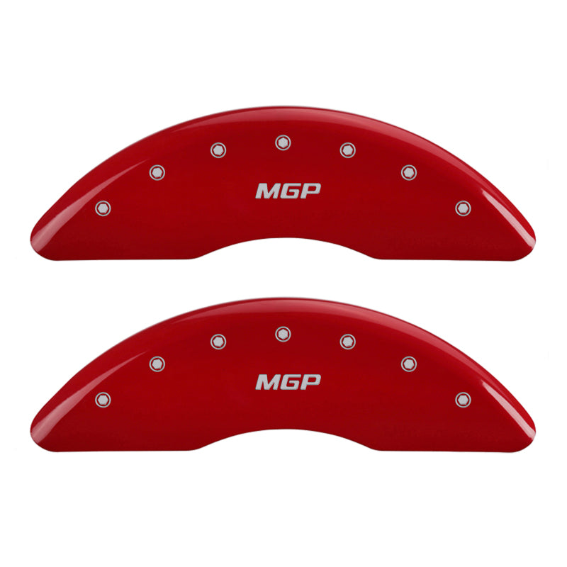 15-20 Ford Mustang MGP 10204SMGPRD 4 Caliper Covers Engraved Front & Rear MGP Red Finish Silver Character
