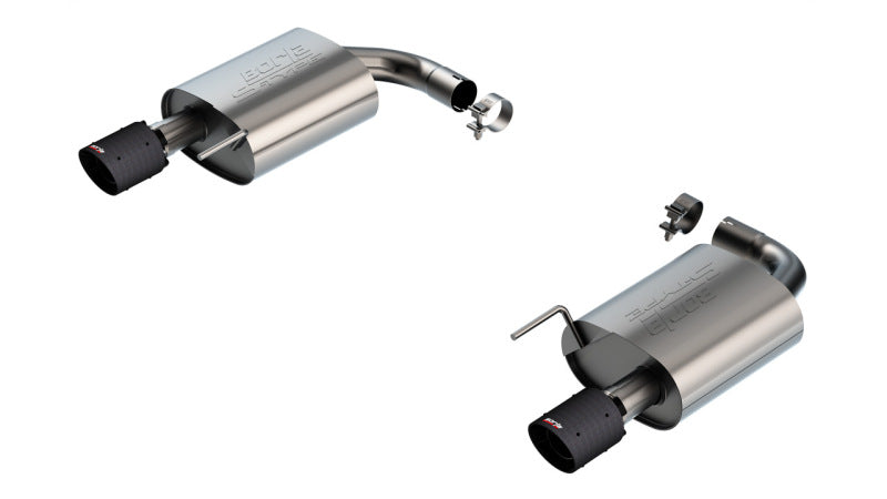 24+ Ford Mustang GT 5.0L V8 w/o Active Exhaust Borla 11983CFBA S-Type Axle-Back Exhaust System - Carbon Fiber