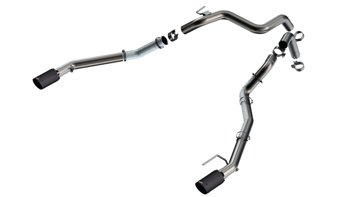 24-25 Ford Ranger Raptor Borla 60743CFBA 2.75in Tail Pipe Kit 4in Tip - Carbon Fiber Black Anodized