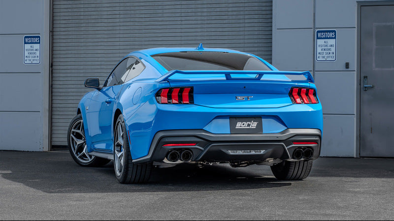 24+ Ford Mustang GT 5.0L V8 w/ Active Exhaust Borla 140962CFBA S-Type Cat-Back Exhaust System - Carbon Fiber
