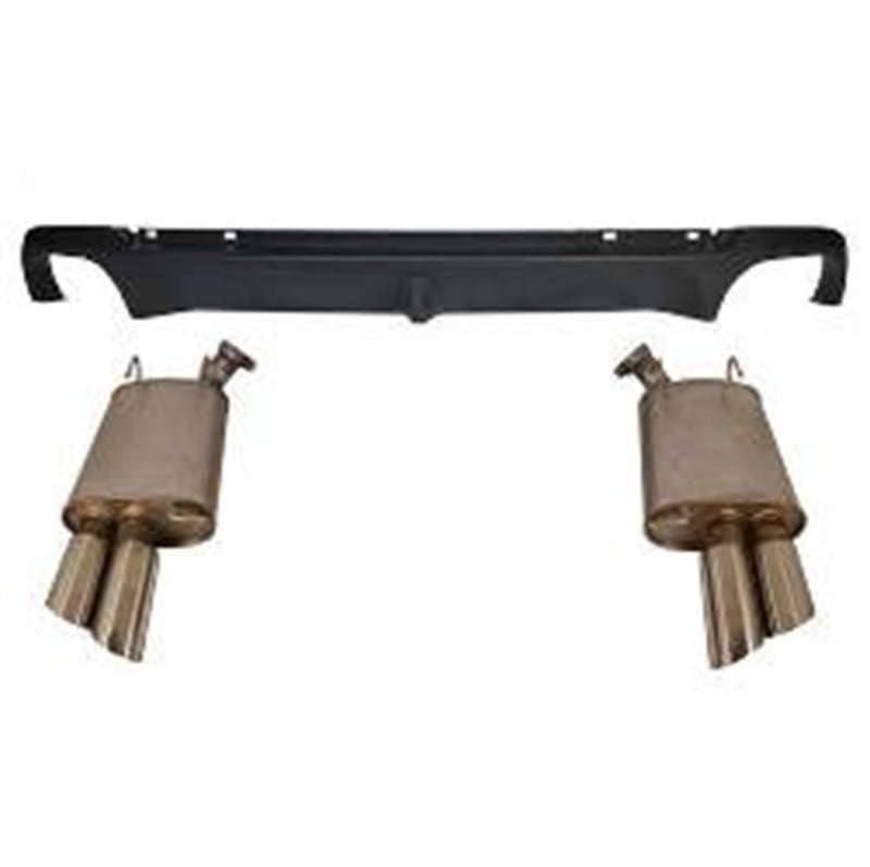 13-14 Ford Mustang GT 5.0L Ford Racing M-5230-MSVTCD Axle Back QUAD TIP Mufflers with Rear Lower VALENCE