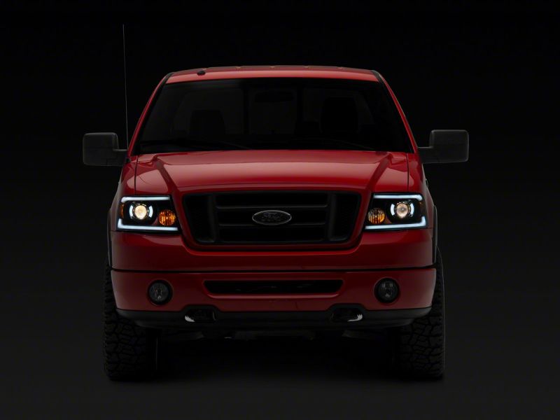 04-08 Ford F-150 Raxiom T566364 Axial Series Projector Headlights w/ SEQL LED Bar- Blk Housing (Clear Lens)