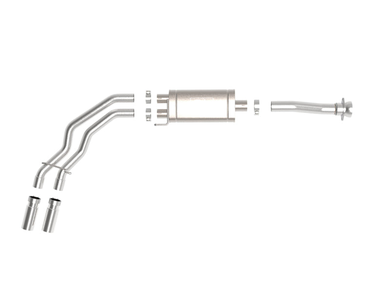 21-25 Ford F-150 2.7L & 3.5L V6 / 5.0L V8 AFE 49-43128-P Rebel Series 3 to 2.5in SS Cat-Back Exhaust System w/ Polished Tip