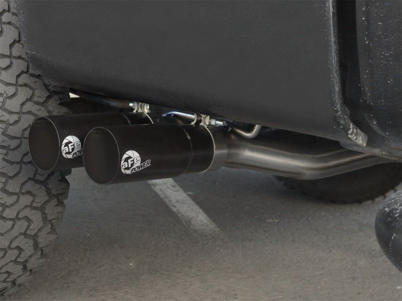 04-08 Ford F-150 V8 4.6/5.4L aFe 49-43079-B Rebel Exhausts Cat-Back SS w/ Black Tips