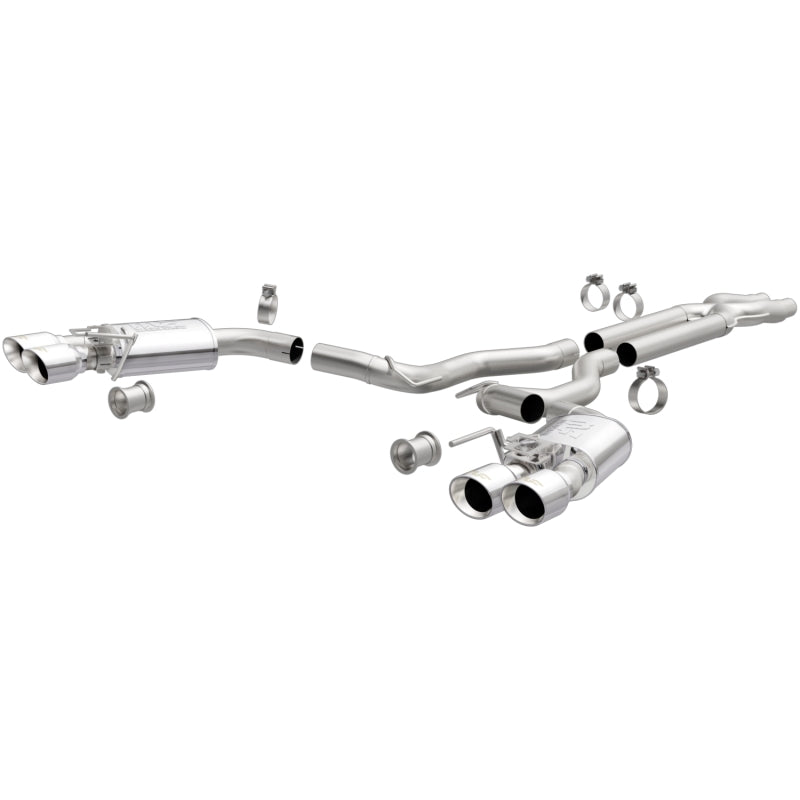 18-23 Ford Mustang GT 5.0L MagnaFlow 19368 4in Tips SYS Cat-Back Competition Dual Exit - Polished