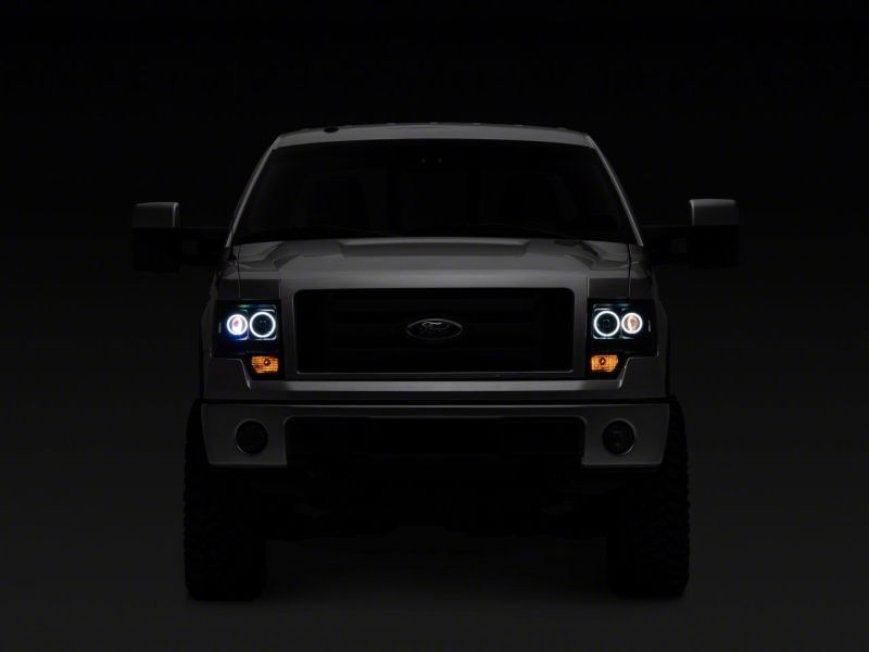 09-14 Ford F-150 Raxiom T542825 Super White LED Halo Projector Headlights- Blk Housing (Clear Lens)