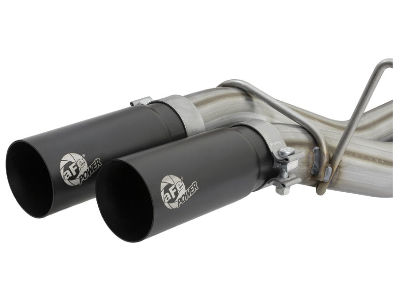 17-20 Ford F-150 Raptor V6-3.5L aFe 49-43091-B POWER Rebel Series 409 SS Cat Back Exhaust w/ Black Tips 3in 17