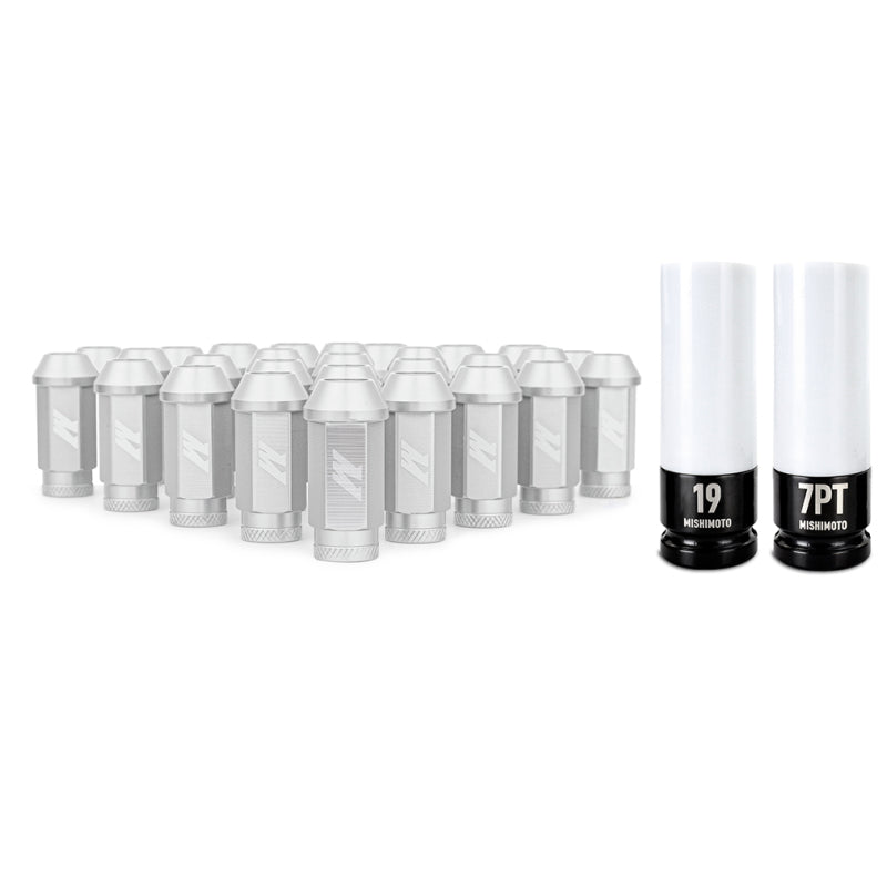 21-23 Ford Bronco Mishimoto MMLG-15-27LSL Aluminum Locking Lug Nuts M12x1.5 27pc Set Silver