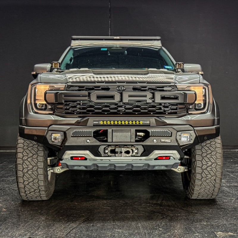 24-26 Ford Ranger Raptor 3.0L EB RIVAL 2D.1813.1.US Front Aluminum Bumper w/ Winch Mount and Recovery Points