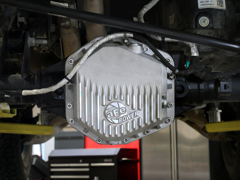 22-26 Ford Bronco Raptor V6 3.0L aFe 46-71460A POWER Street Series Rear Differential Cover Raw w/ Machined Fins