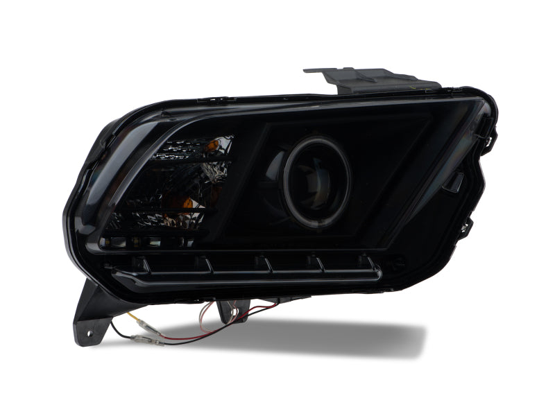 11-14 Ford Mustang 3.7L V6 Raxiom 49170 LED Halo Projector Headlights Black Housing (Smoked Lens)