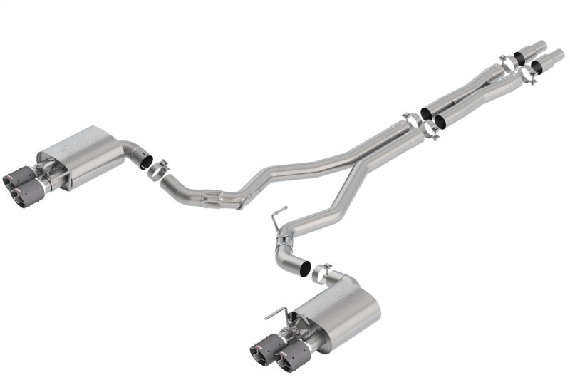 18-23 Ford Mustang GT 5.0L AT/MT Borla 140743CF 3in Atak Catback Exhaust w/ Valves (Carbon Fiber Tip)