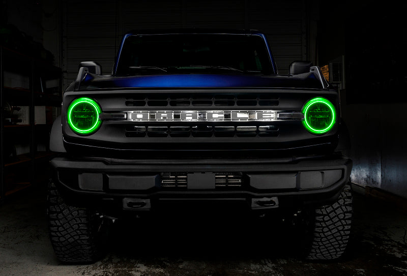 21-24 Ford Bronco Oracle 1470-334 LED Headlight Halo Kit - Base Headlights - ColorSHIFT® w/o Controller