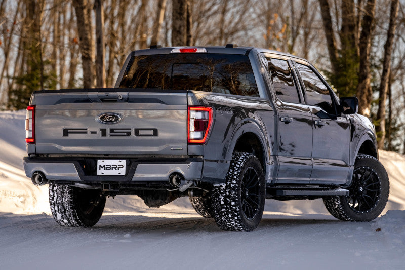 21-25 Ford F-150 5.0L V8 / 3.5L V6 MBRP S5268BLK 3in Cat-Back Exhaust Dual Rear Exit w/ T304 SS Tip - Black