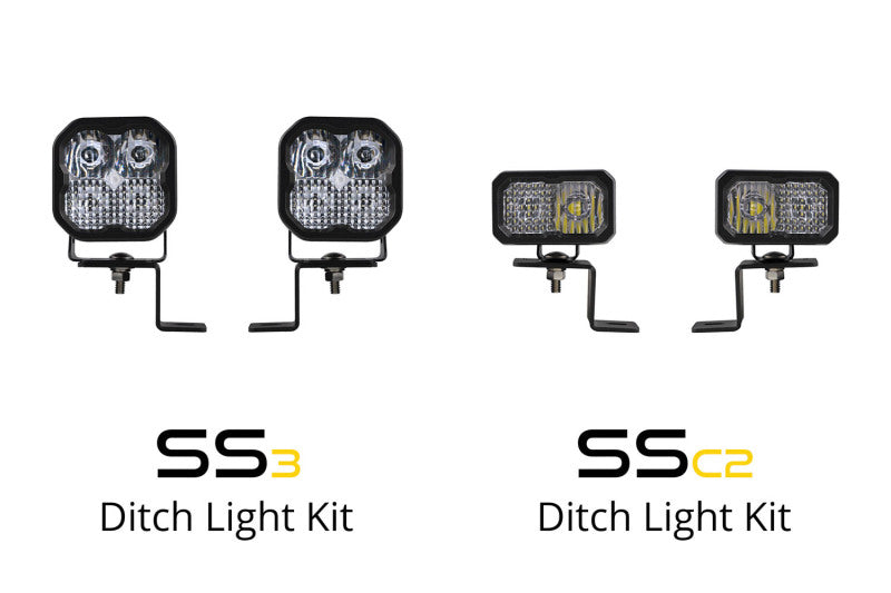 21-25 Ford F-150 Diode Dynamics DD7365 SSC2 Stage Series Backlit Ditch Light Kit Sport - White Combo