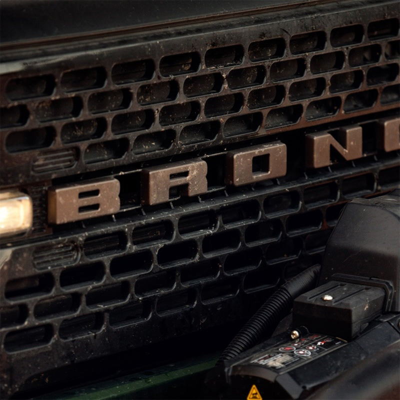 21-23 Ford Bronco L4 2.3L/V6 2.7L Ecoboost Ford Racing M-1447-BLBR Grille Lettering Overlay Kit-Bronze