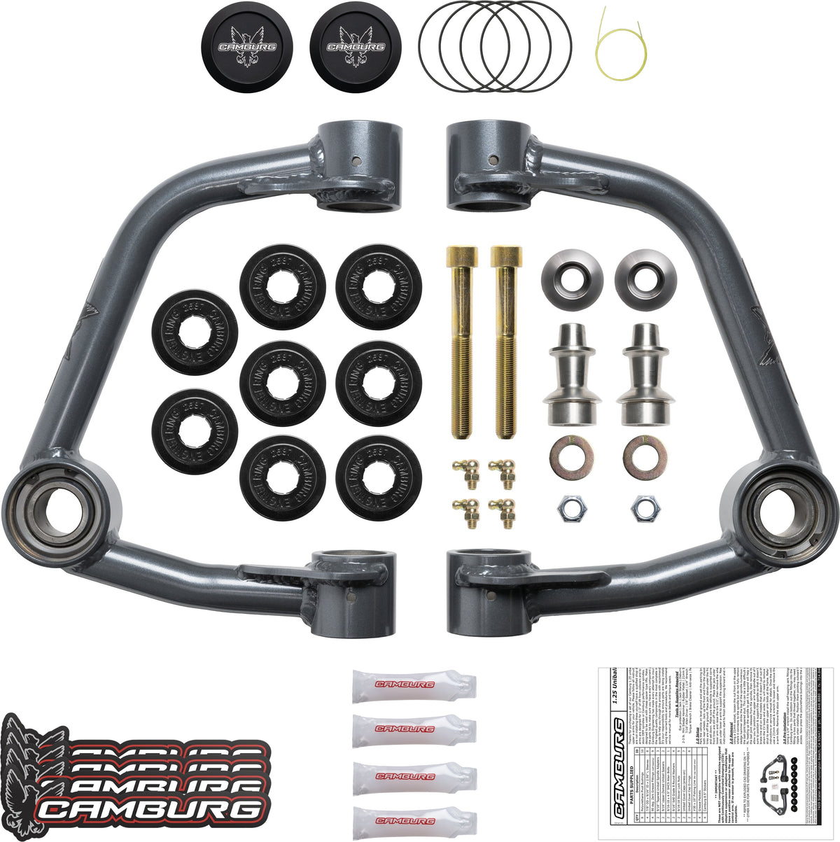21-24 Ford F-150 2WD/4WD Camburg CAM-110210 1.25in Performance Uniball Upper Arms (w/ covers)