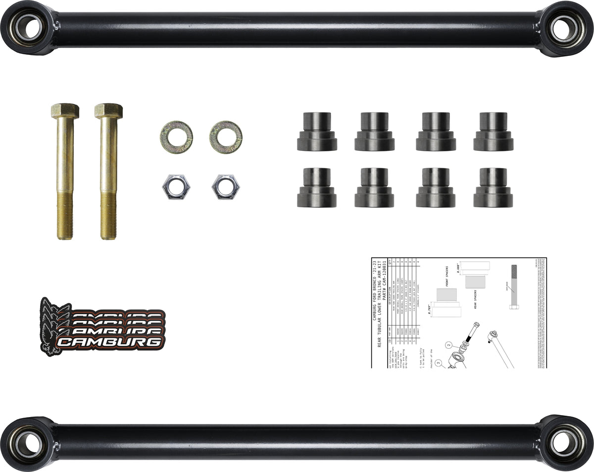 21-24 Ford Bronco Camburg CAM-120031 Rear Tube Lower Trailing Arm Kit