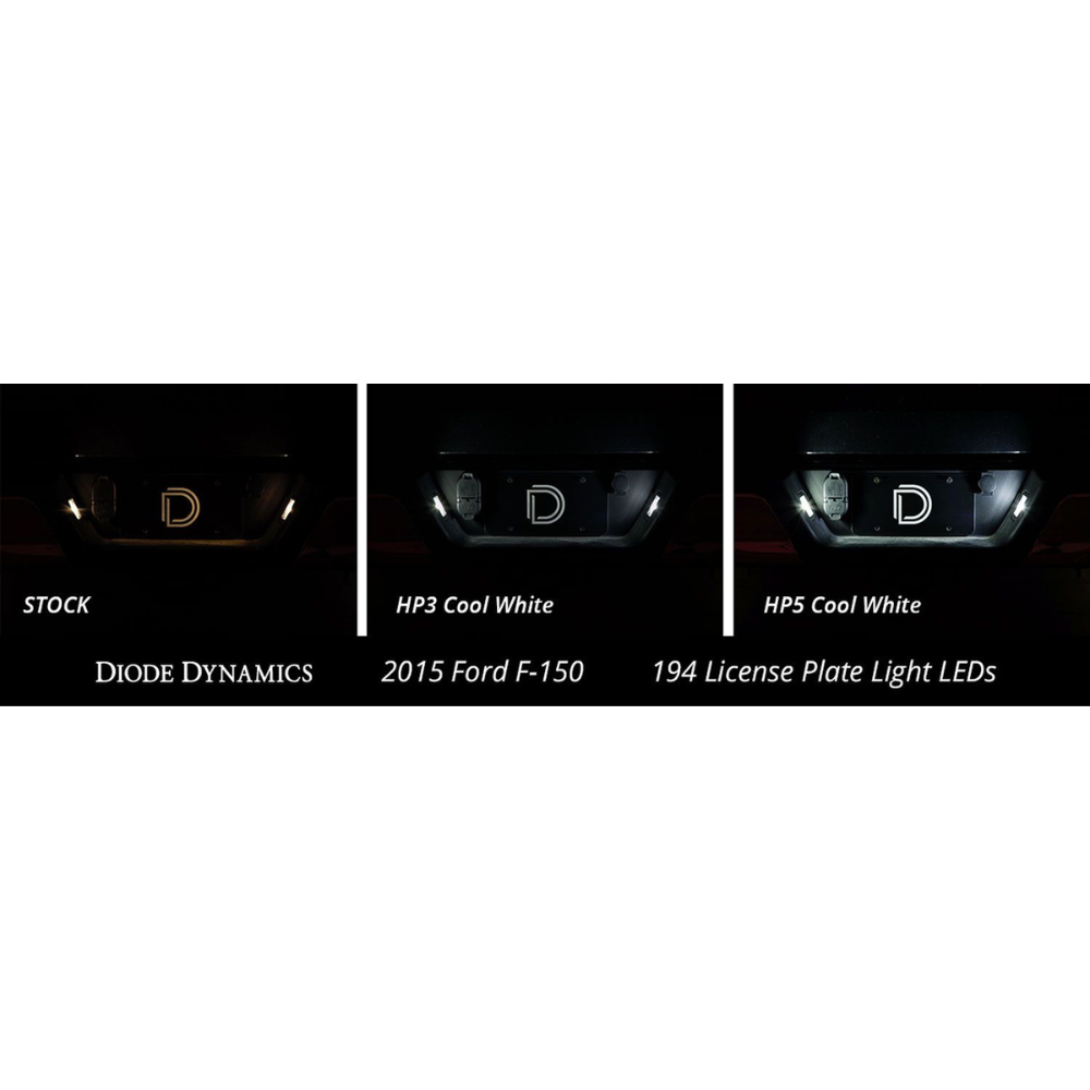 18-26 Ford F-150 Diode Dynamics DD0336P License Plate LED Bulbs HP5 Pure White (Pair)
