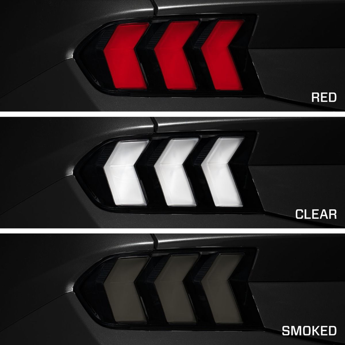 24-25 Ford Mustang Form Lighting FL0088 Sequential LED Tail Lights Smoked (Pair)