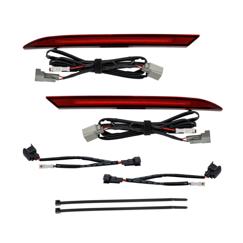 18-23 Ford Mustang Form Lighting FL0094 LED Rear Reflector Red (Pair)