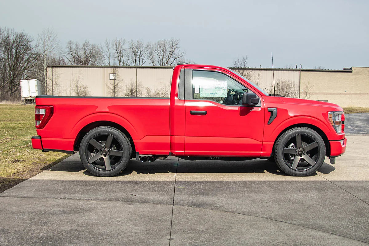21-23 Ford F-150 V8 5.0L Corsa Performance 21150BLK 6.5in Bed Xtreme Cat-Back Front of Tire Exit Black PVD
