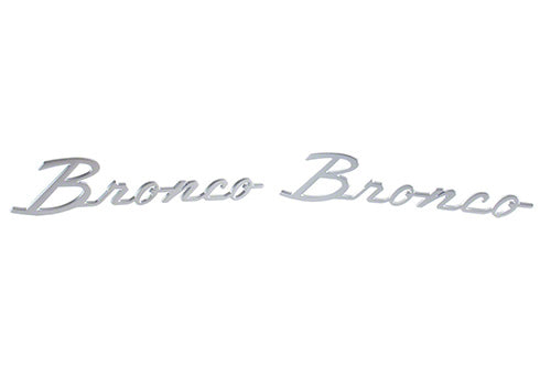 21-23 Ford Bronco L4 2.3L/V6 2.7L Ecoboost Ford Racing M-1447-BSS Script Fender Badge-Silver