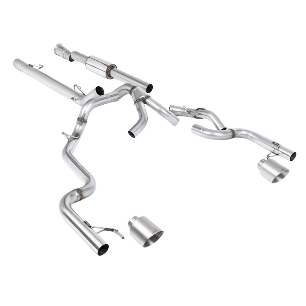 21-26 Ford F-150 SuperCrew 5.0 V8 5.5ft Bed Race Part-Resonated Cat-Back with Dual Outlet