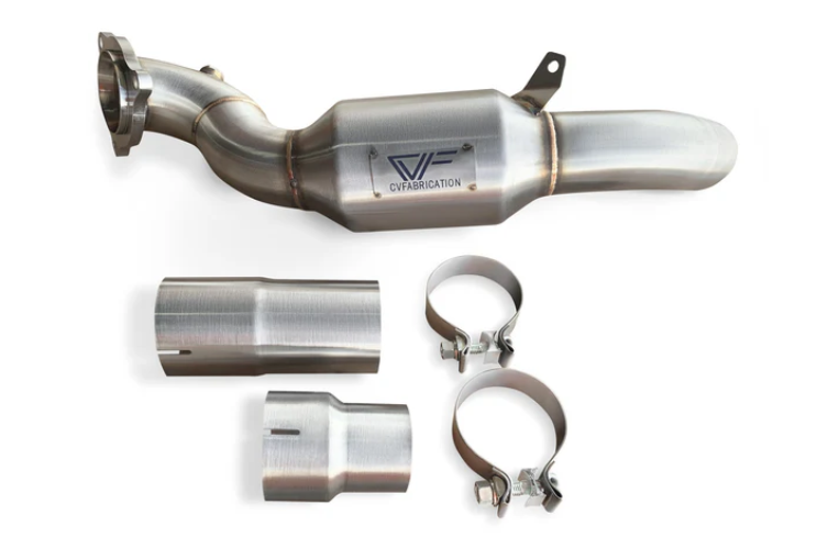 19-21 Ford Ranger 2.3L EcoBoost CV Fabrication RFCDP-1 3in Stainless Steel Catted Downpipe