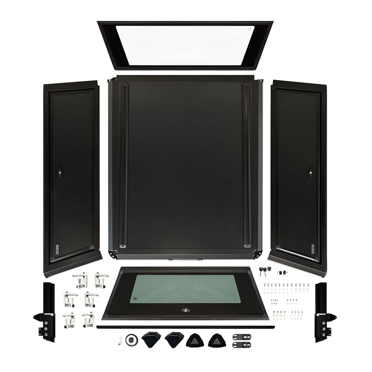 19-23 Ford Ranger Westin 16-14025 EXP Truck Cap with Solid Front Glass Matte Black (CC 5ft. Bed)