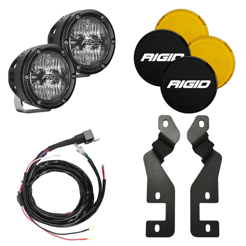 21-23 Ford Bronco Sport Rigid Industries 46711 A-Pillar Light Mount Kit (Incl. 4In 360-Series Drive)