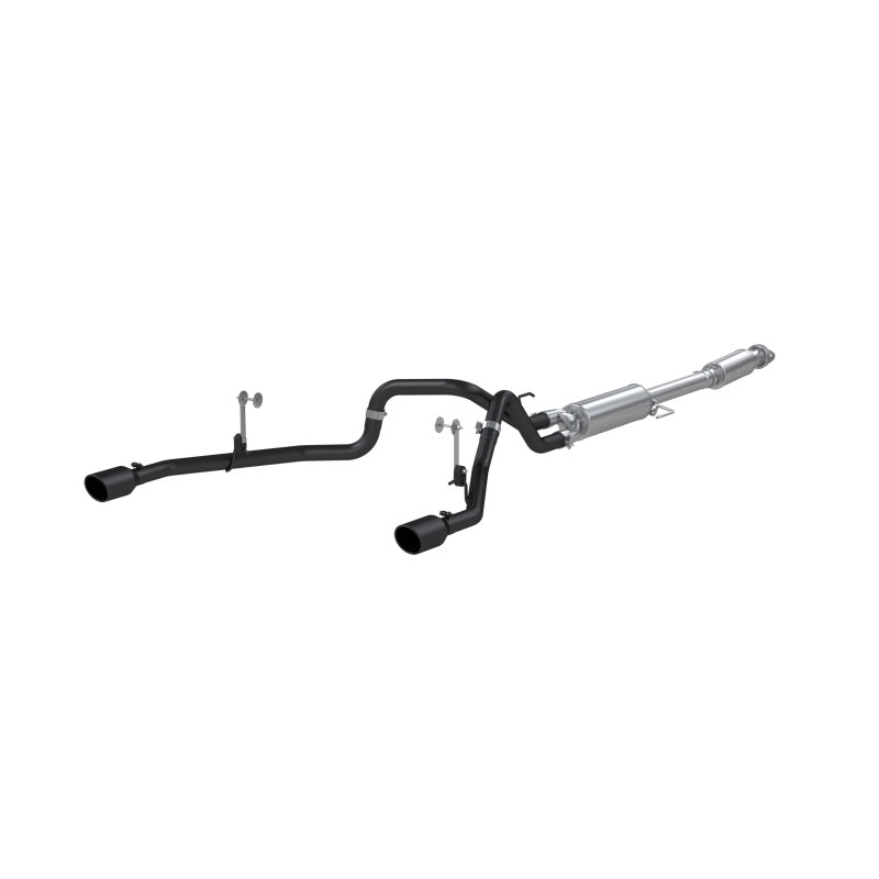 21-25 Ford F-150 V6 2.7L & 3.5L / V8 5.0L MBRP S5215BLK 3in Cat Back 2.5in Dual Split Rear Black Coated