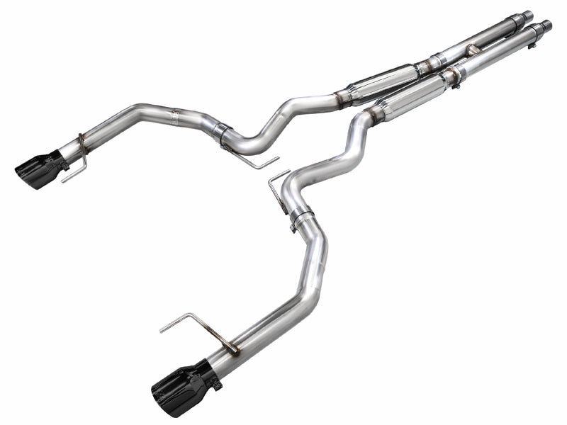 2024 Ford Mustang GT Fastback S650 RWD AWE 3020-33650 Track Edition Exhaust - Dual Diamond Black Tips