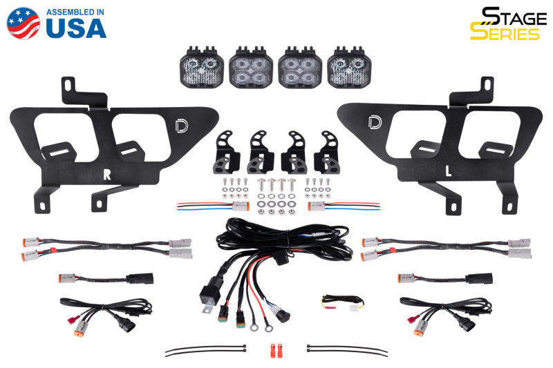 21-23 Ford F-150 Diode Dynamics DD7315 SS3 LED Fog Pocket Kit - Yellow Max