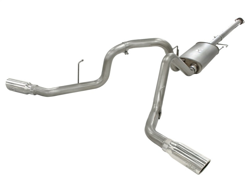 11-14 Ford F150 Ecoboost V6-3.5L (TT) aFe 49-43056-P MACHForce XP Exhausts 3inSS Dual Side Exit Stainless Steel Cat-Back Polished Tip