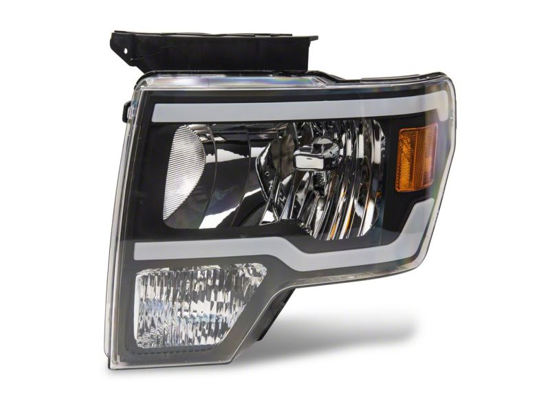 09-14 Ford F-150 Raxiom T566367 Axial Series Headlights w/ LED Bar- Blk Housing (Clear Lens)