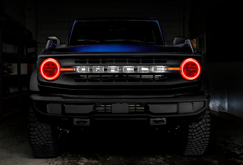 21-24 Ford Bronco Oracle 1471-333 Headlight Halo Kit w/DRL Bar - Base Headlights ColorSHIFT® - w/ 2.0 Controller