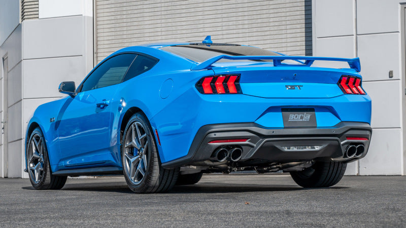 24+ Ford Mustang GT 5.0L V8 Borla 140970BC 3 in ATAK Catback Non-Active Exhaust- Black Chrome Quad Tip