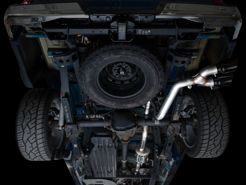 21-25 Ford F150 (14th Gen Reg Cab) AWE 3015-33145 Cat-Back Exhaust - 4.5in Dual Side Exit Diamond Black Tips