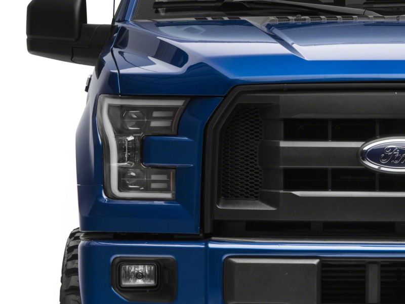 15-17 Ford F-150 Raxiom T542837 G3 Projector Headlights w/ LED Accent - Blk Housing (Clear Lens)