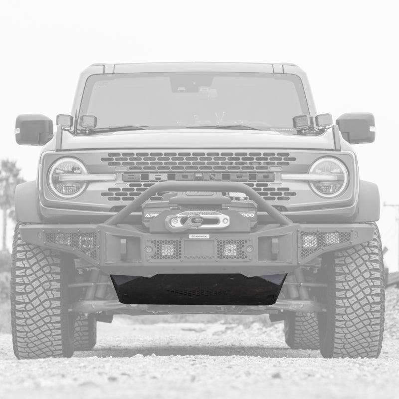 21-24 Ford Bronco 4DR / 2DR Go Rhino 332120T Rockline Front Bumper Lower Skid Plate - Textured Black