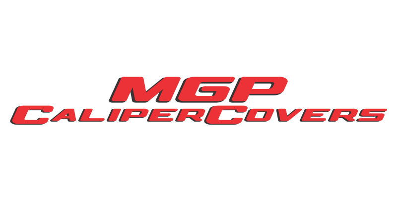10-14 Ford Mustang MGP 10198SMBPBK 4 Caliper Covers Engraved Front Mustang Engraved Rear Bar & Pony Black Finish Silver Character