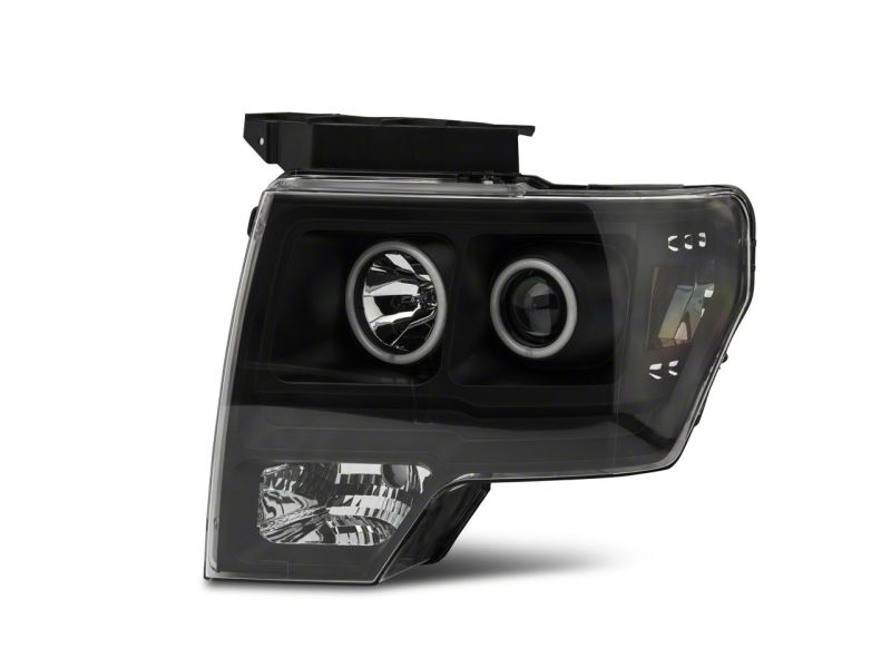 09-14 Ford F-150 Raxiom T542825 Super White LED Halo Projector Headlights- Blk Housing (Clear Lens)