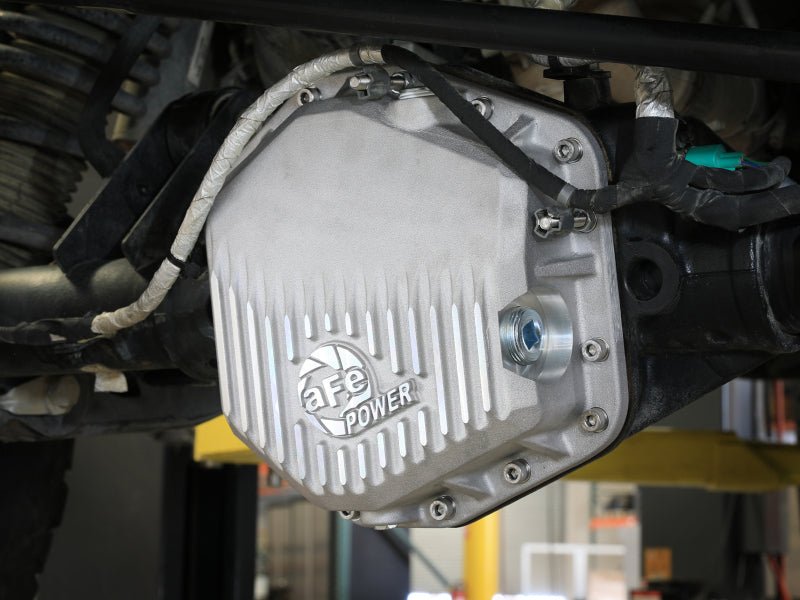 22-26 Ford Bronco Raptor V6 3.0L aFe 46-71460A POWER Street Series Rear Differential Cover Raw w/ Machined Fins