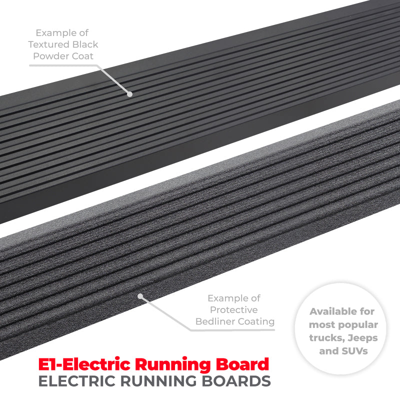 19-24 Ford Ranger Go Rhino 20306880PC Crew Cab 4dr E-BOARD E1 Electric Running Board Kit (No Drill)